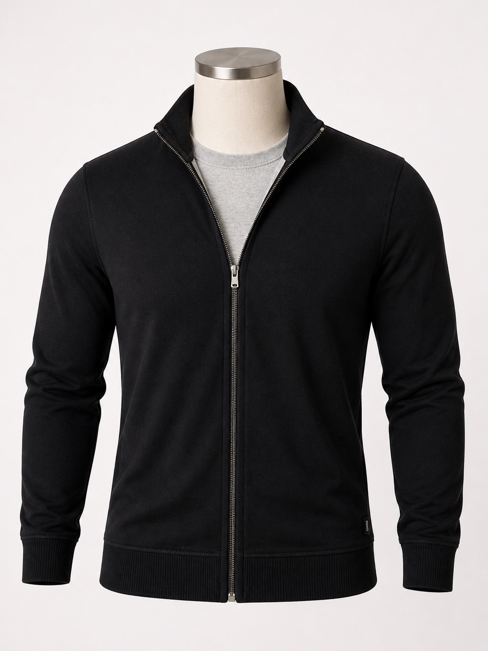 Hugo Boss Men's Black Zip-Up Sweater